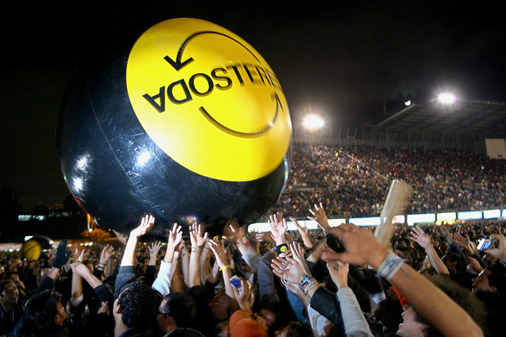 Los fans de Soda en el Foro Sol de México, antes del último recital en River. Foto: AFP