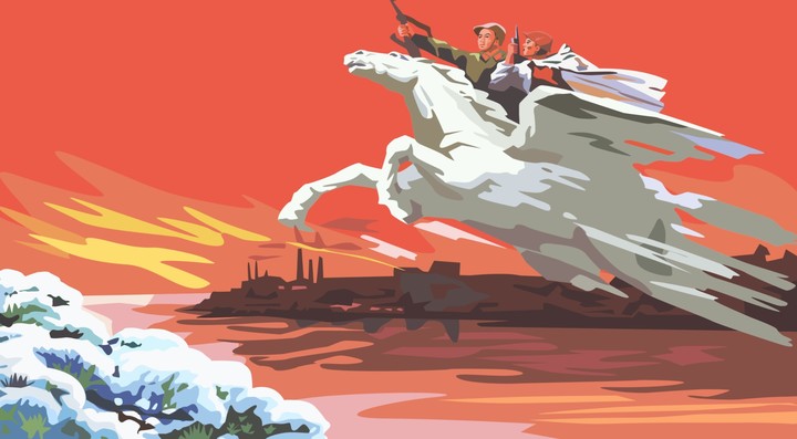 Los "chollimas", caballos alados, son seres mitológicos del este de Asia. Ilustración: Gentileza Adel Husainova (BCA)